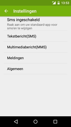 Selecteer Tekstbericht(SMS)