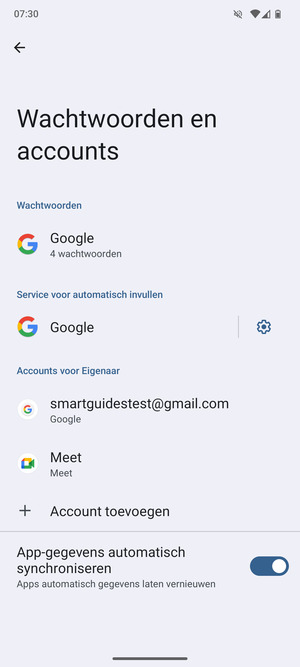 Selecteer uw Google-account