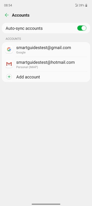 Select your Google account
