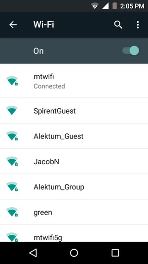 You are now connected to the Wi-Fi network