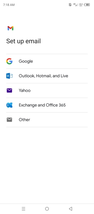 Select Outlook, Hotmail, and Live