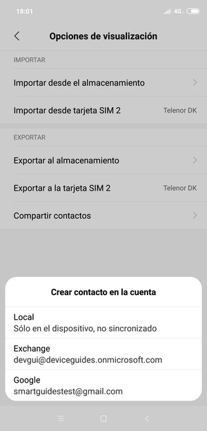 Seleccione su cuenta Google