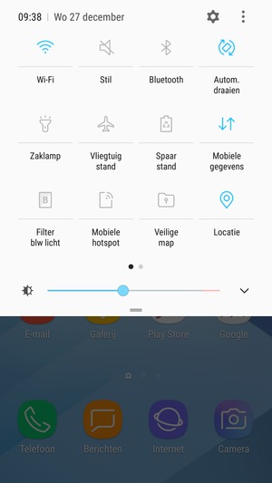 Selecteer Stil om weer naar geluid-modus te gaan