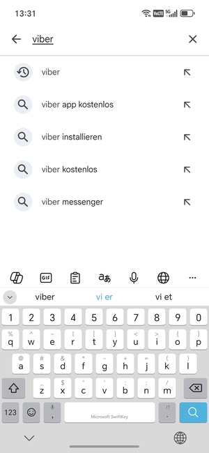 Geben Sie den Namen der App ein und wählen Sie Suchen