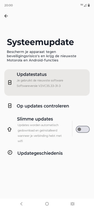 Selecteer Op updates controleren