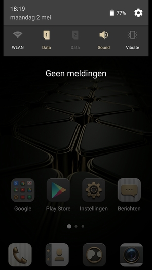 Schuif naar beneden in het bovenste menu opnieuw