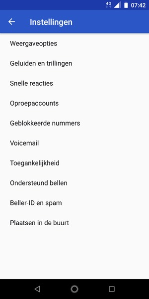 Selecteer Voicemail