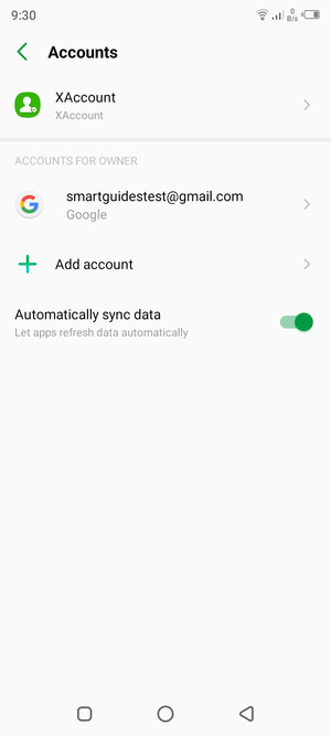 Select your Google account