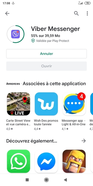 Veuillez attendre la fin de la procédure d'installation