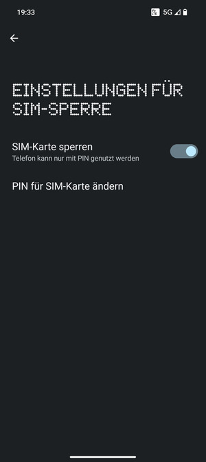 Wählen Sie PIN für SIM-Karte ändern