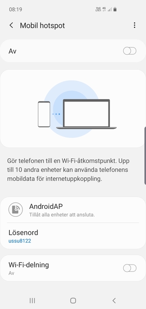 Tryck på Meny-knappen