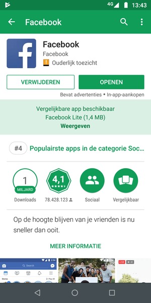 Selecteer OPENEN
