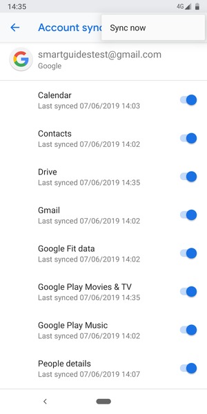 Select Sync now