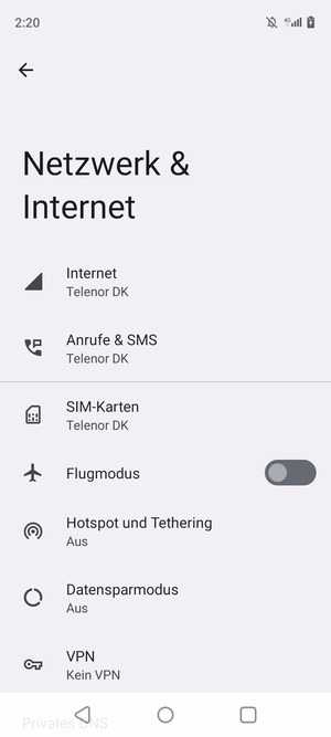 Wählen Sie SIM-Karten