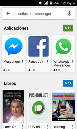 Seleccione la aplicación