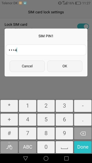 Enter your Old SIM PIN and select OK