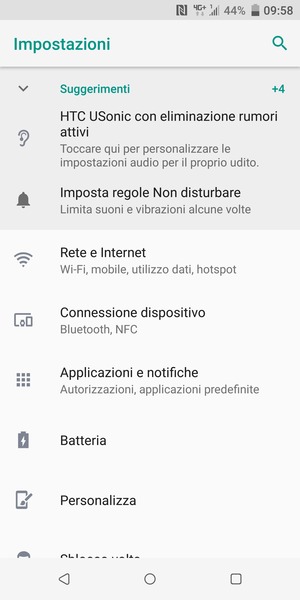 Seleziona Rete e Internet