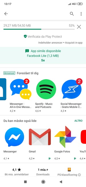 Attendi il completamento del processo di installazione