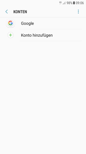Wählen Sie Google