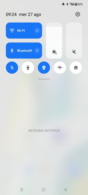 Scorri nuovamente verso il basso il menu in alto