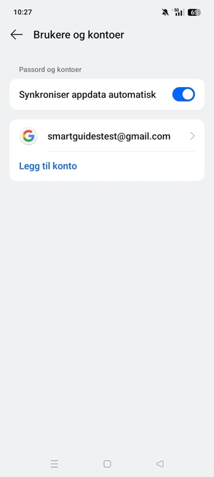 Velg din Google-konto