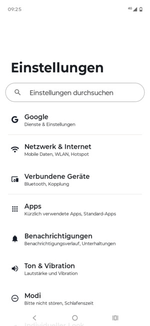 Wählen Sie Netzwerk & Internet