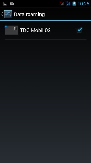 Turn Data roaming on or off