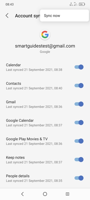 Select Sync now