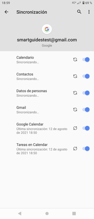 Su información será sincronizada