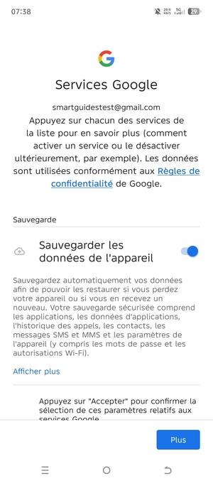 Sélectionnez Plus