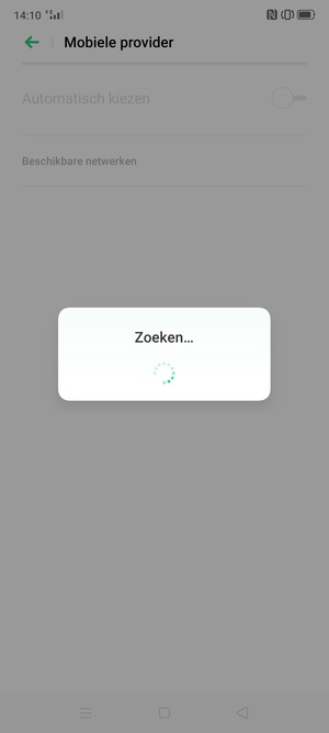 Wacht tot de zoekopdracht beëindigd is