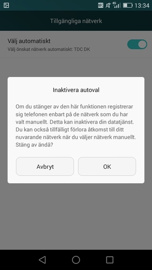 Välj OK / Fortsätt