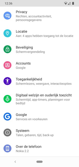 Scroll naar en selecteer Beveiliging