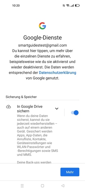 Wählen Sie Mehr