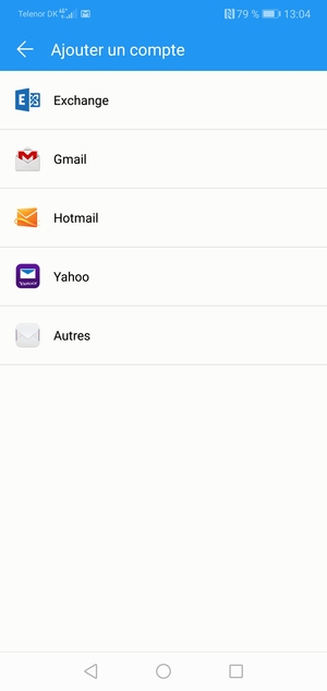 Sélectionnez Hotmail