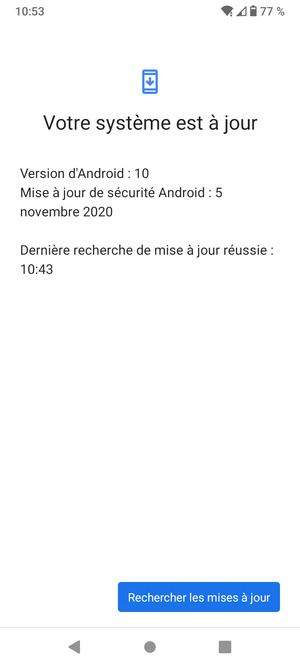 Sélectionnez Rechercher les mises à jour