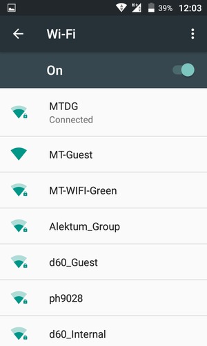 You are now connected to the Wi-Fi network
