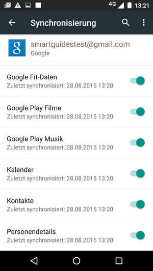 Wählen Sie die Menü-Taste