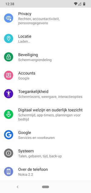 Scroll naar en selecteer Systeem