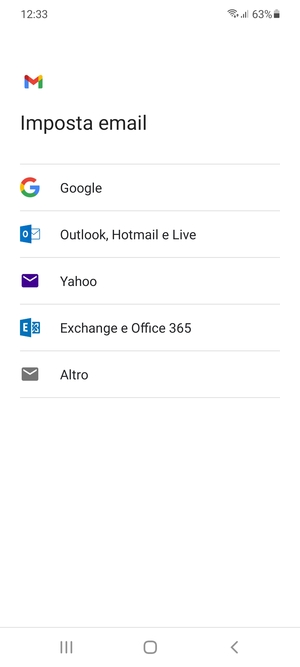 Seleziona Outlook, Hotmail e Live