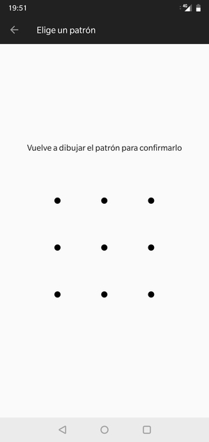 Dibuje de nuevo el patrón de desbloqueo