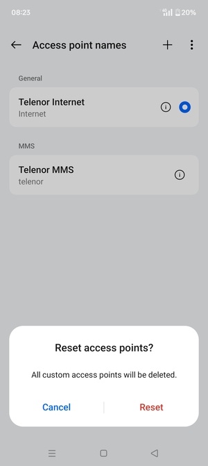 Select Reset