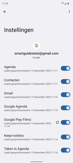 Selecteer de Menu-knop