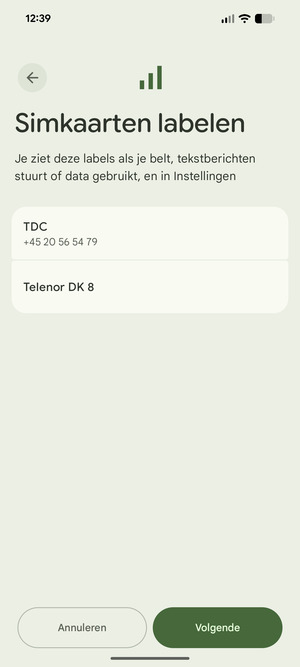 Selecteer Volgende