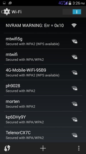 Select the wireless network you want to connect to