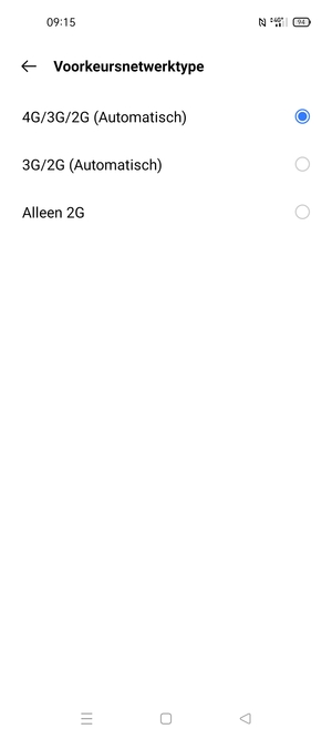 Selecteer uw voorkeursoptie