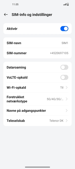 Vælg Navne på adgangspunkter