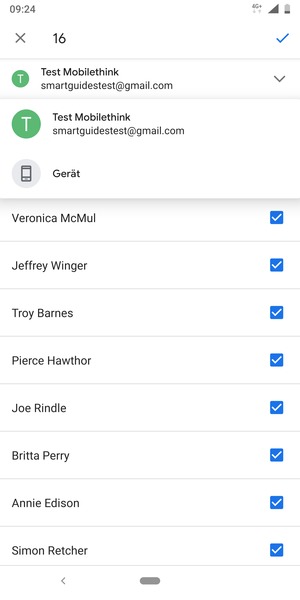 Wählen Sie Ihr Google Konto
