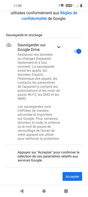 Sélectionnez Accepter