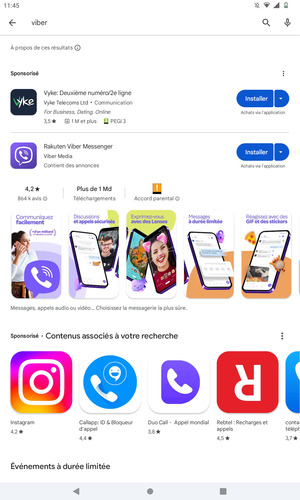 Sélectionnez l'appli